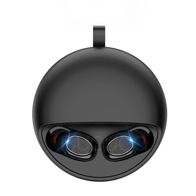 TWS Wireless Bluetooth Earphones LED Power Display Bluetooth Headphones Hifi Stereo Headset Earbuds for iOS Android Phone black