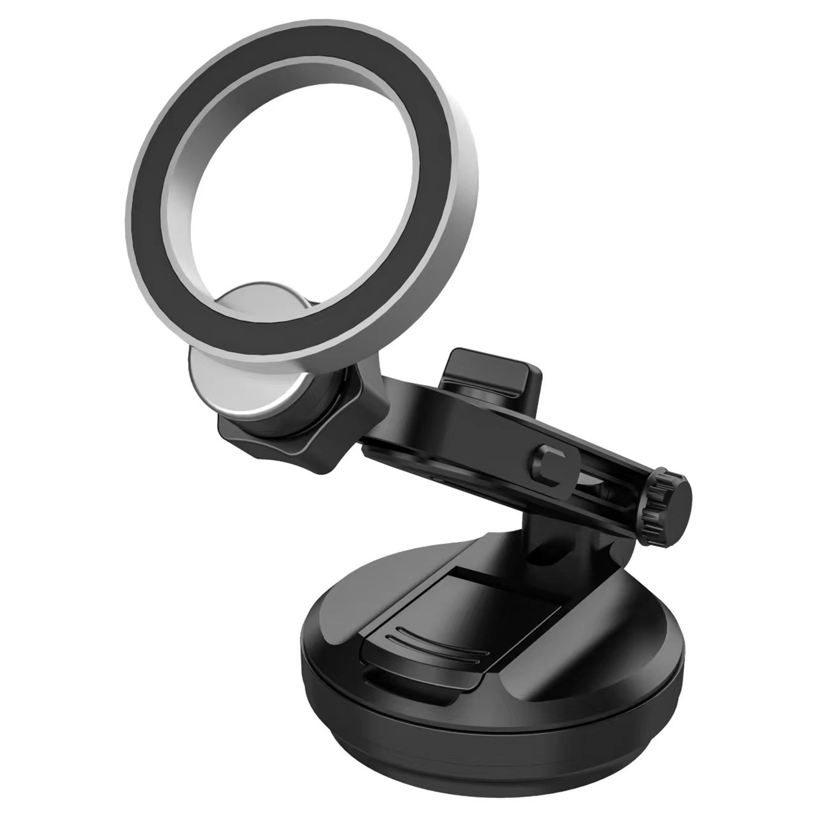 Magnetic Phone Holder For Car Compatible For Magsafe 360° Rotation Adjustable Telescopic Folding Stand For Auto Dashboard Windshield black