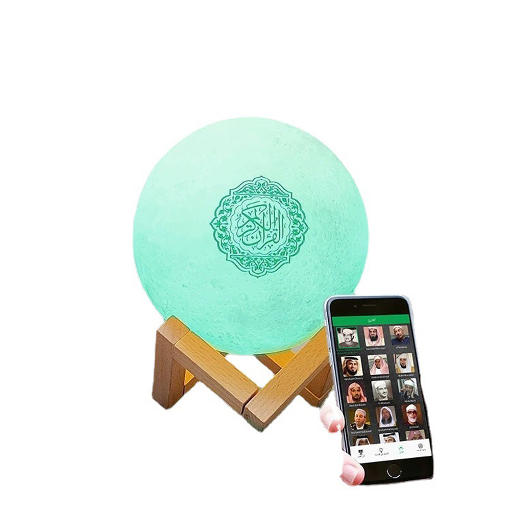 3W Colorful Led Moon Lamp with Stand Rechargeable Bluetooth RC Night Light