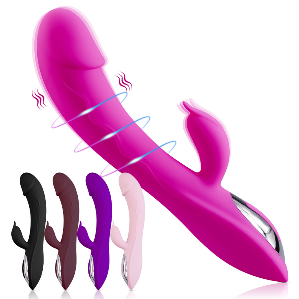 Wholesale Dual-point Vibrator Female Licking Machine Clitoris Stimulator  G-Spot Powerful Dildo Wand Female Adult Sex Toys Purple From China