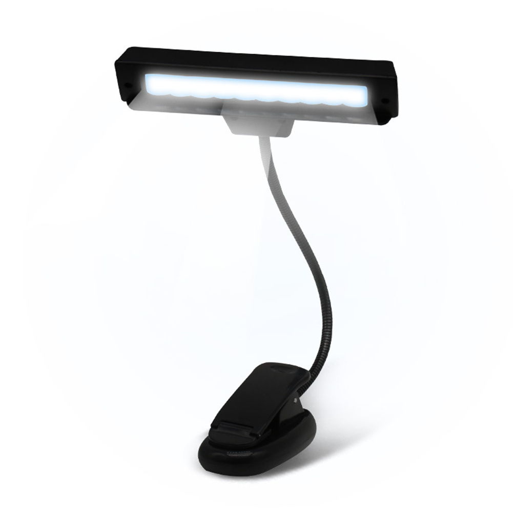 10 Led Portable Flexible Music  Score  Light Guitar Piano Light Clip-on For Music Stand Eye Protection Saving Energy Smart Dimming Light As shown