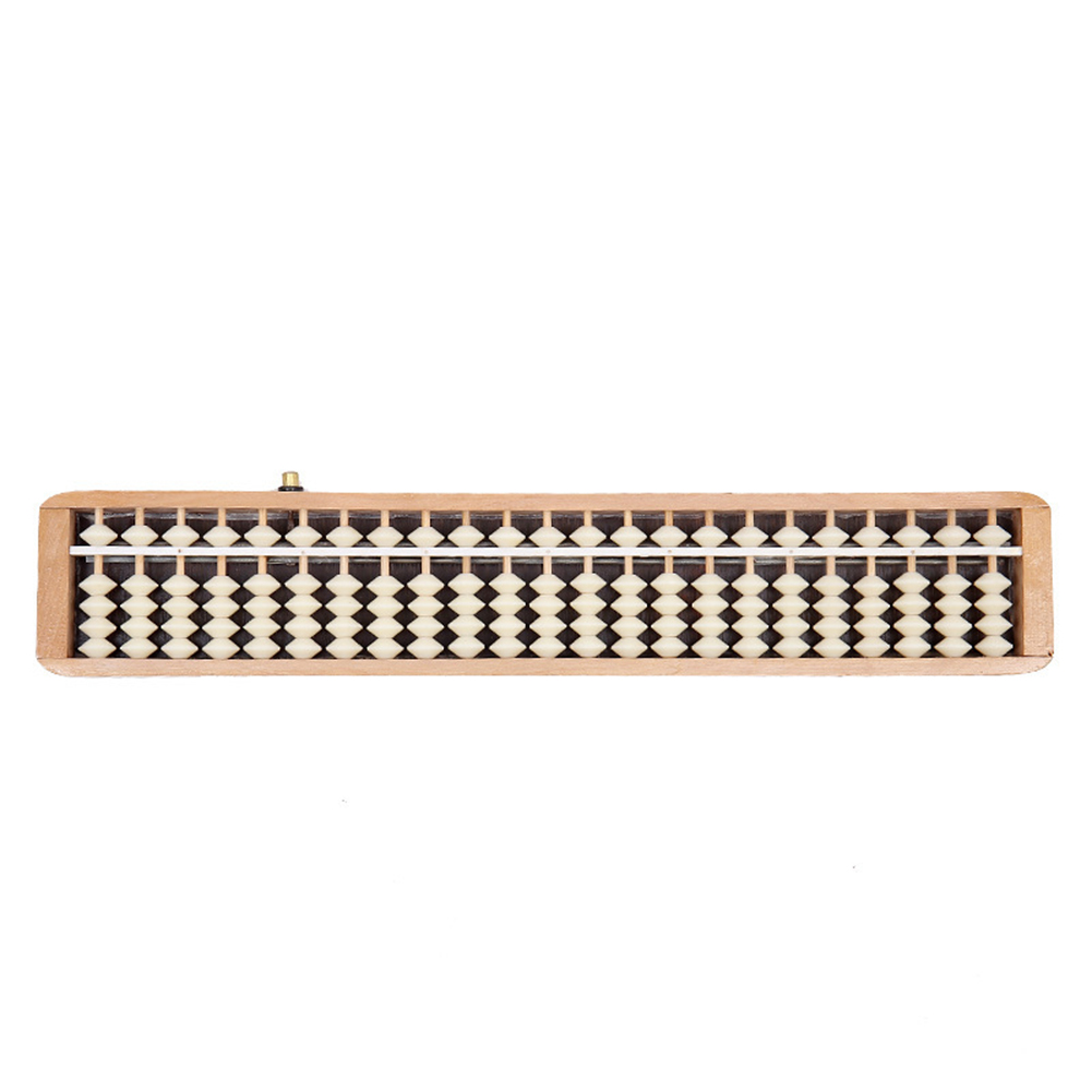 23 Column Wooden Frame Abacus One-key Reset Math Arithmetic Counting Tools