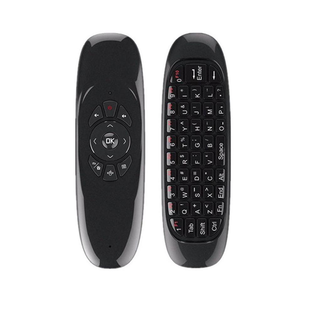 C120 Fly Air Mouse Remote Wireless Keyboard 2.4GHz Connection G64 Rechargeable Keyboard Mouse For Android TV Box/PC black
