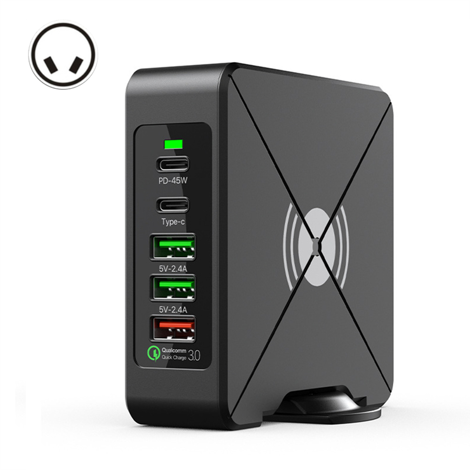 5-in-1 USB Hub 75W Multiport USB Charging Station Hub Adapter PD USB Splitter