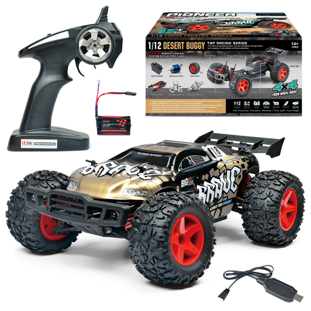 SUBOTECH BG1518 1/12 2.4G 4WD High Speed 35Km/h Off-Road Partial Waterproof RC Car gold
