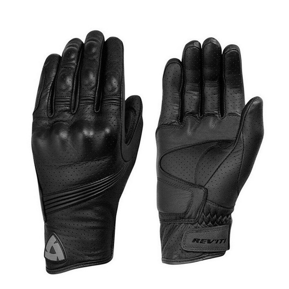 Waterproof Leather Protective Gloves for Motorcycle Downhill Cycling Racing black_XL