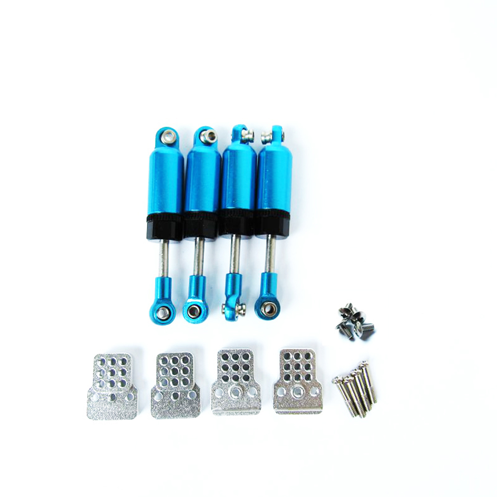 DIY Upgrade Parts Set Shock Sbsorbers/Extension Seat for RC CAR WPL Truck C14 C24 Blue 4 shock absorbers + 4 extenders
