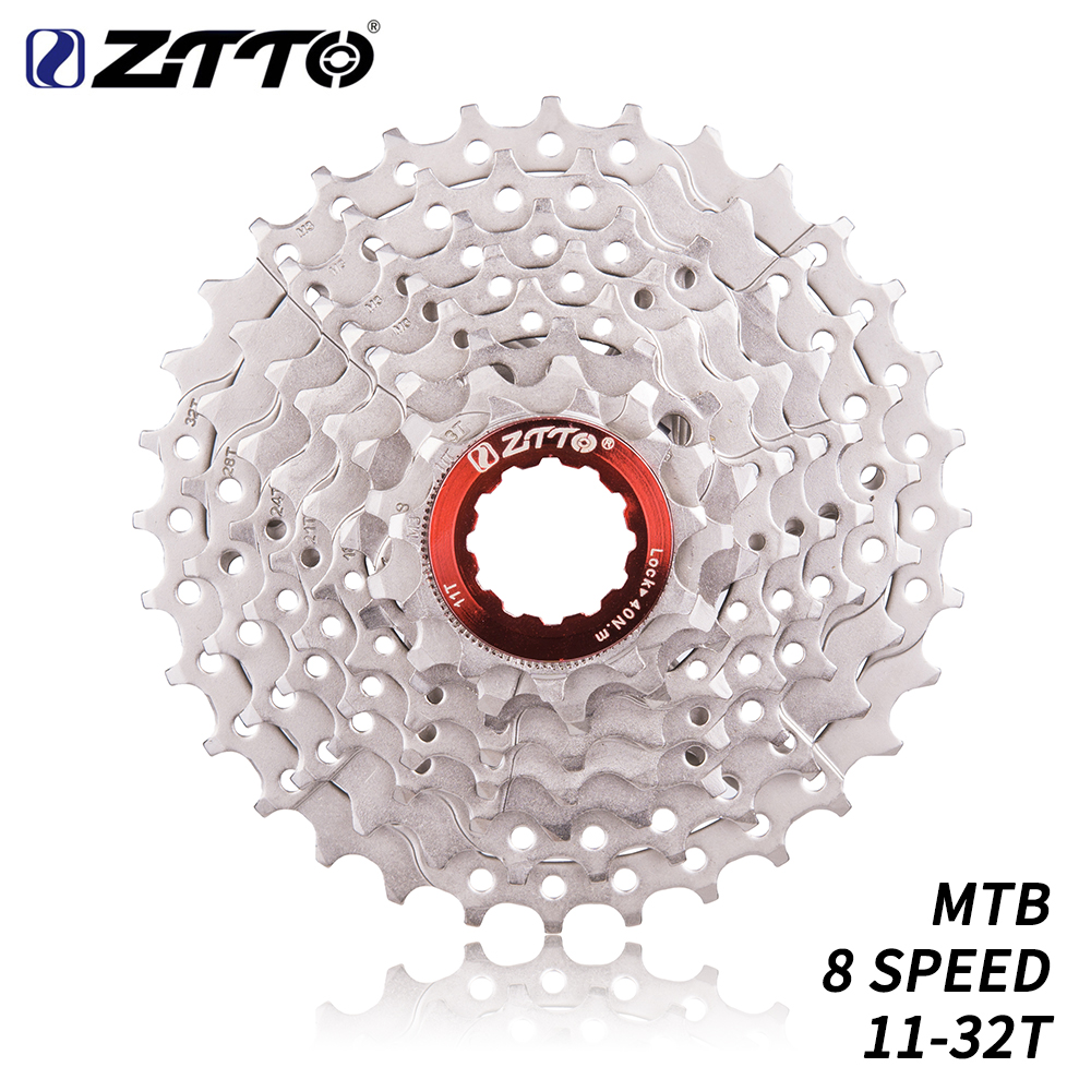 ZTTO 8 Speed 11-32T MTB Bicycle Cassette Mountain Bike Steel 8s 8v K7 Freewheel Flywheel Bicycle Parts  8S 11-32T