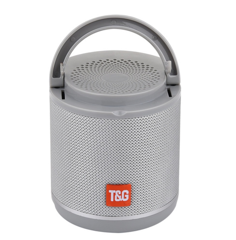 TG518 Bluetooth Speaker Phone Holder TWS Series FM Card Subwoofer Wireless Outdoor Portable Bluetooth Small Speaker Silver grey