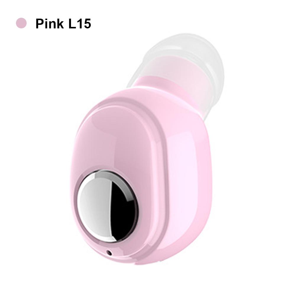 L15 Mini In-Ear Bluetooth 5.0 Earphone Sports Wireless Headset with Mic Earbud Handsfree Stereo Earphones  L15 pink