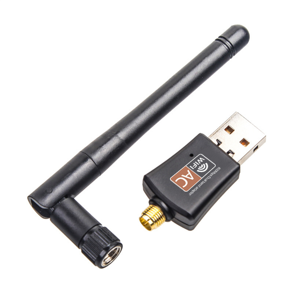 600mbps Wifi Adapter Dual Band 5ghz / 2.4ghz Wireless Network Adapter 802.11ac Usb Wifi Adapter black