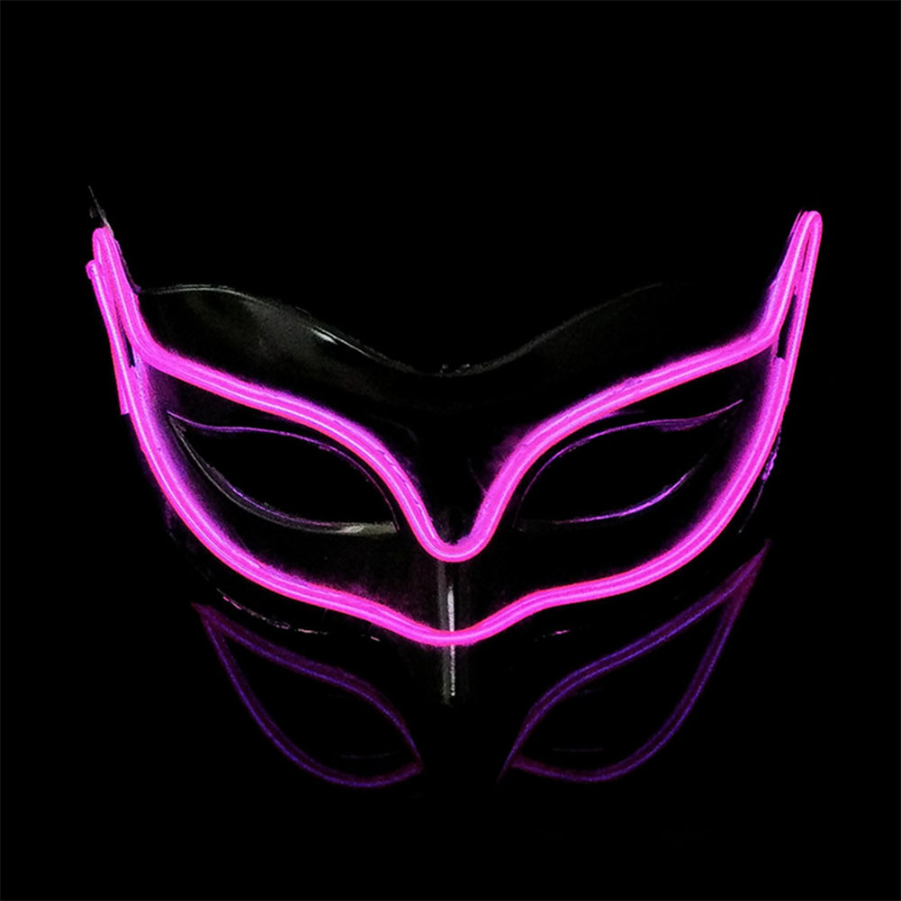 Wholesale Lovely LED Neon Half Eyes mask for Halloween and Christmas Ball Party Birthday Mask