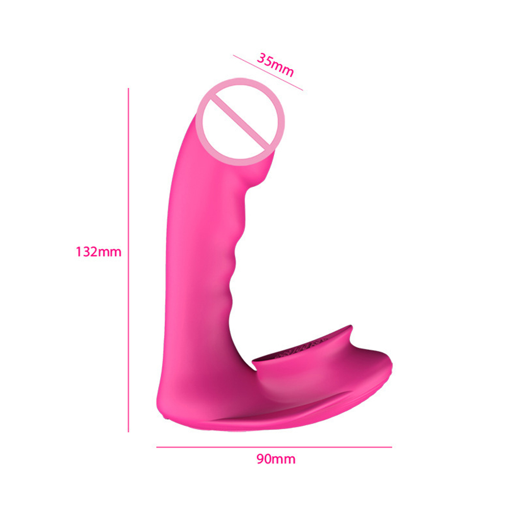 7 Frequency Female Wear Wireless Remote Control Penis Masturbator Vibration Stealth Sex Toy Rose red