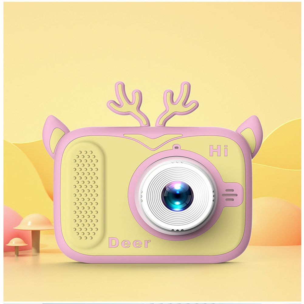 Kids Camera 1080P Video Recorder IPS 2 Inch Screen Portable Digital Camera Toy Toddler Camera Christmas Birthday Gifts yellow