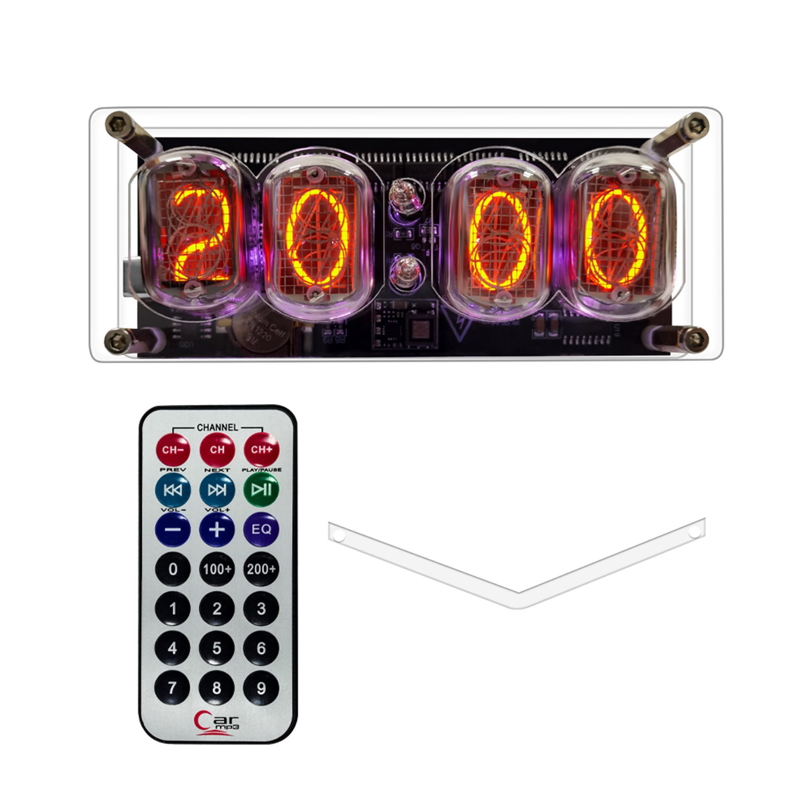 DC 5v Glow Nixie Tube Clock Compatible for In-12 255-color Background Light