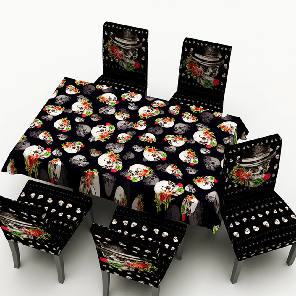 Wholesale Halloween Skull Pattern Printed Stretch Chair Cover