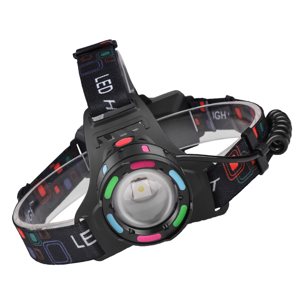 LED Rechargeable Headlamp, Headlight 1200 Lumens Super Bright With 4 Modes, IPX4 Waterproof 90° Adjustable Headband Head Lamp For Outdoor Camping Running Cyclin No batteries included