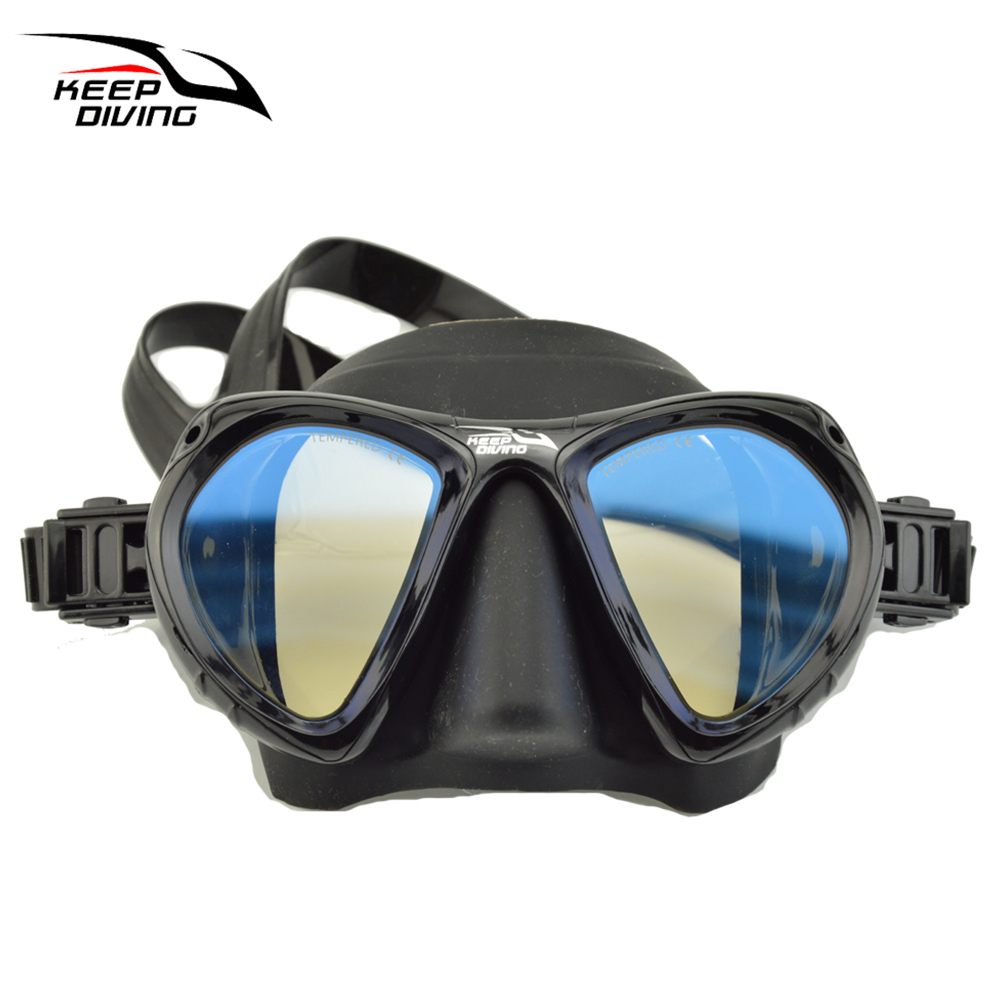 DM406+SN506 Professional Full-dry Snorkeling Mask Foldable for adult Scuba Diving Mask black_Colorful single lens eyeglass