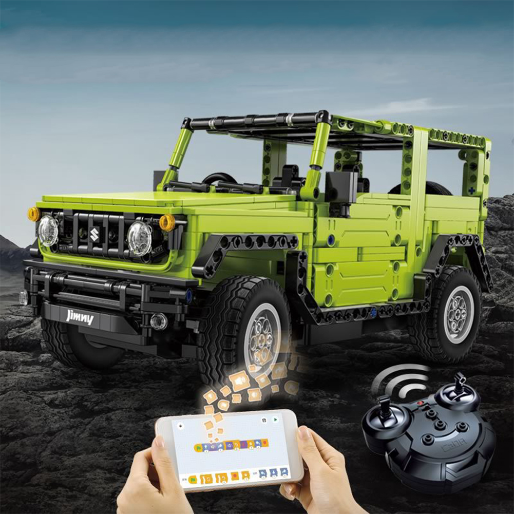 C51201 Remote  Control  Off-road  Vehicle  Toys 2.4g + Bluetooth-compatible App Dual-mode Operation Electric Car Model With With Led Light C51201 off-road vehicle