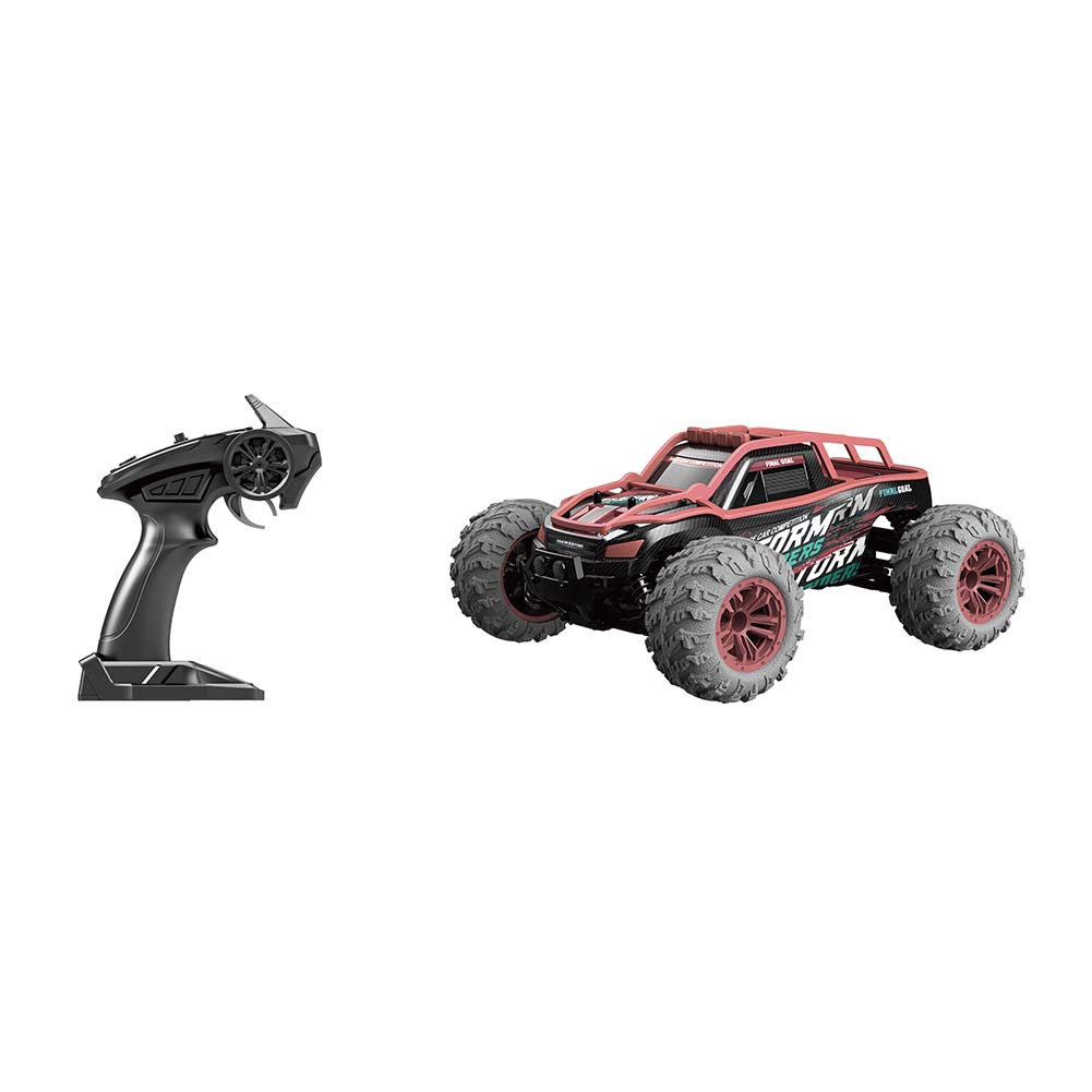 1/14 Scale RC Car Simulation Model Toy Four Wheel Drive Off-road Vehicle Gift for Kids red_G167