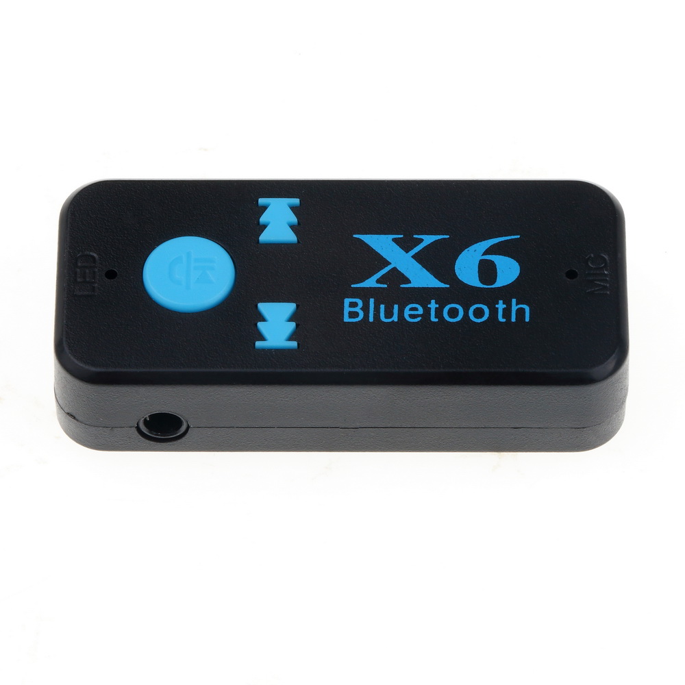 3 in 1 X6 USB Wireless Bluetooth Music Audio Receiver 3.5mm Jack Dongle Adapter Car Kit Audio black