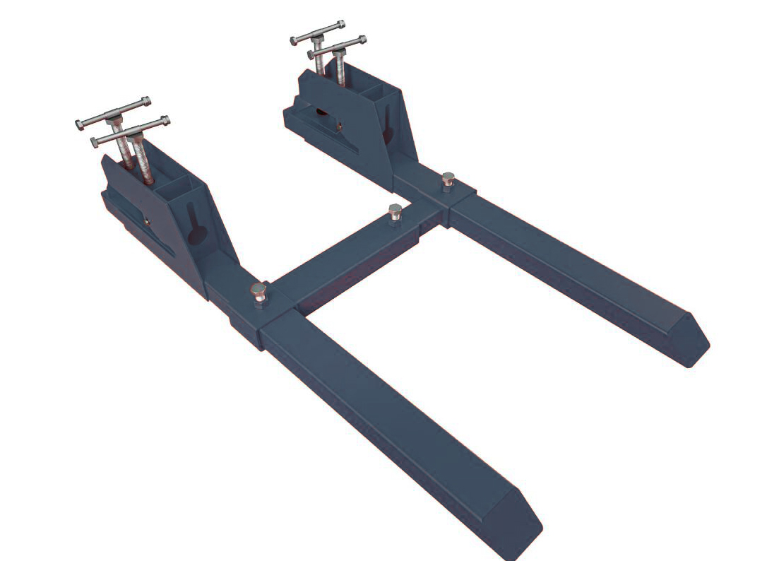 US 1PCS Q235 Low Carbon Steel Pallet Fork Double Bolts+connecting Rod+black+shim