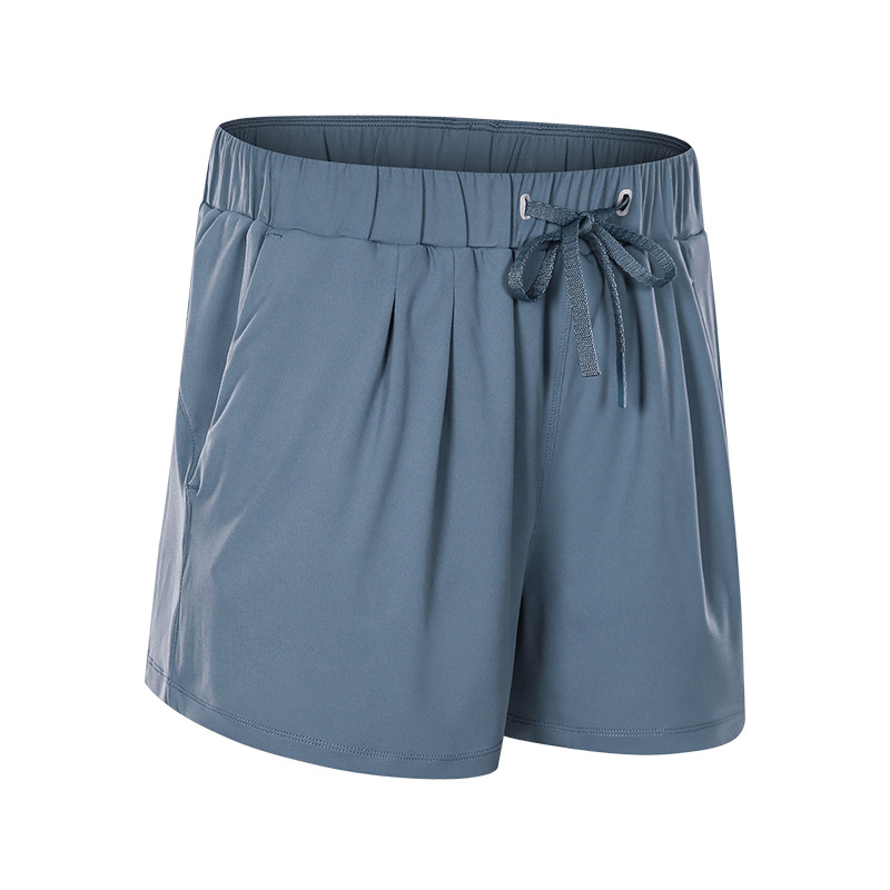 Women Athletic Shorts Elastic Waist Loose Breathable Sports Casual Shorts For Sports Fitness Yoga Running Asphaltum  10