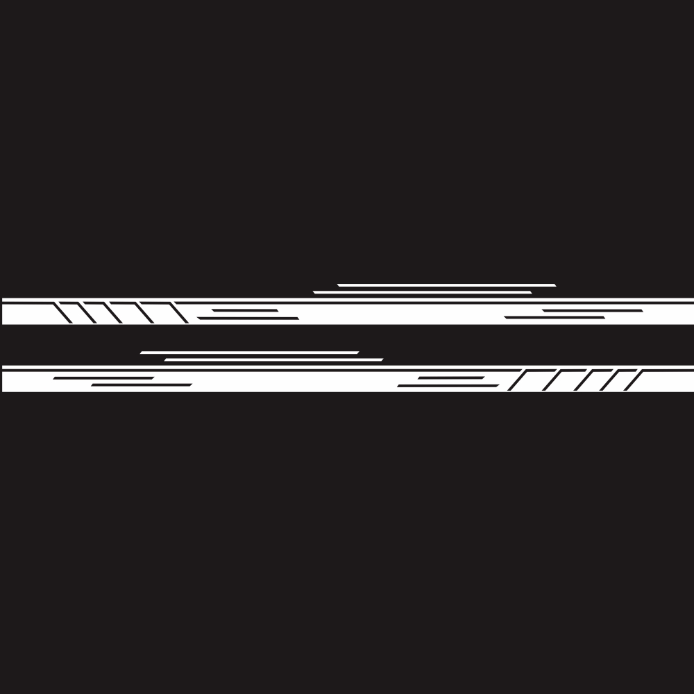 Vinyl Stripes Decal Car Body Side Wrap Black Graphics Waterproof Sticker white