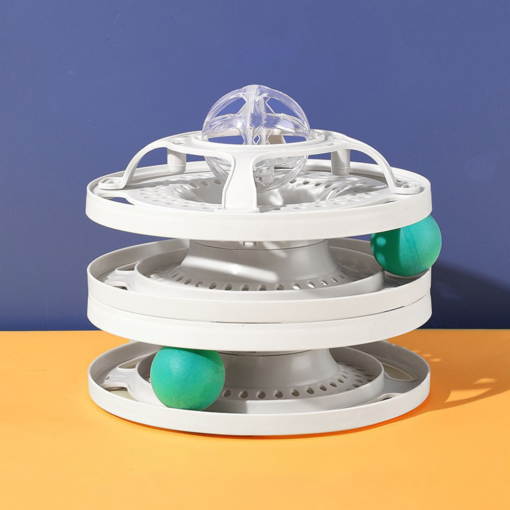 Cat Diy Turntable Ball Bite-resistant Scratch-resistant Funny Teaser Stick Boredom Toys Pet Supplies gray universal