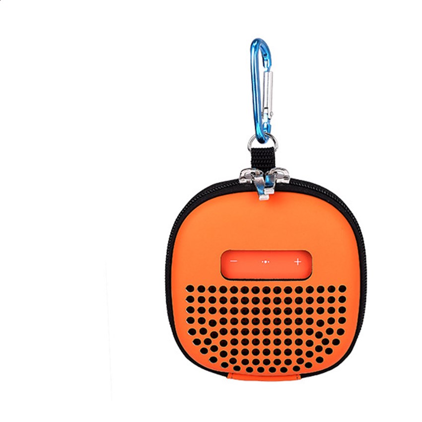 Speaker Carrying Case for Bose SoundLink Micro Bluetooth Speakers Shockproof EVA Storage Bag with Buckle Hook for Outdoor Travel orange