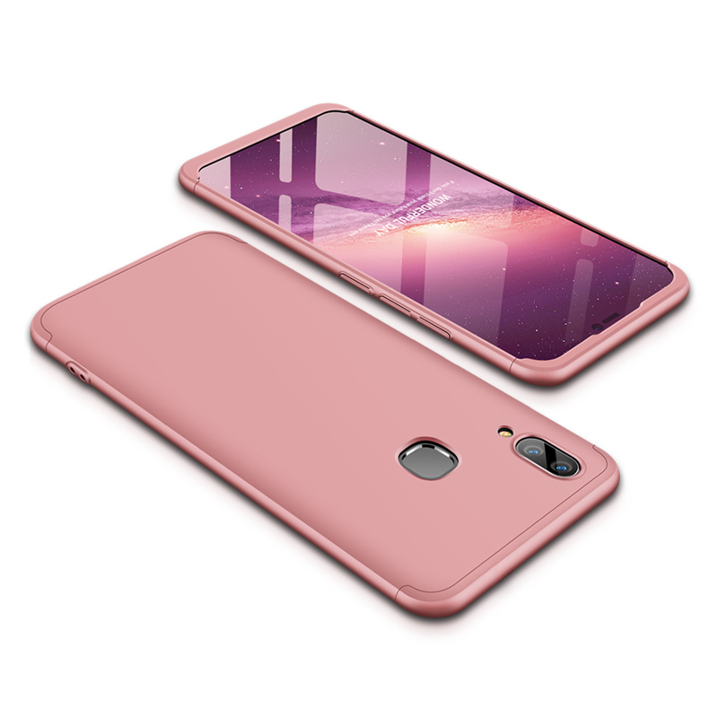 Wholesale For Vivo V9 Y85 Z1 Slim 3 In 1 Hybrid Hard Case Full Body 360 Degree Protection Back Cover Rose Gold From China