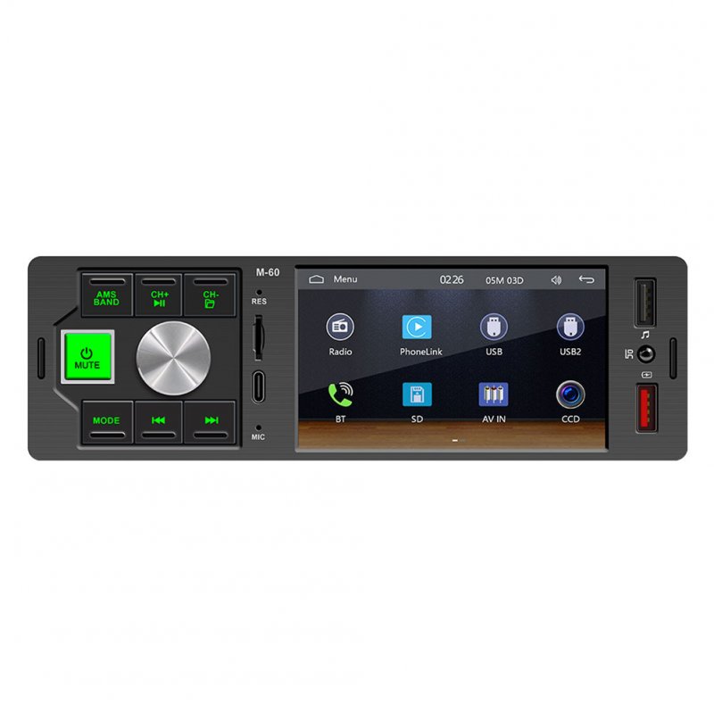 FM60 Single Din Car Stereo Radio Compatible For Ios Car Interaction System/Android Auto 4.1