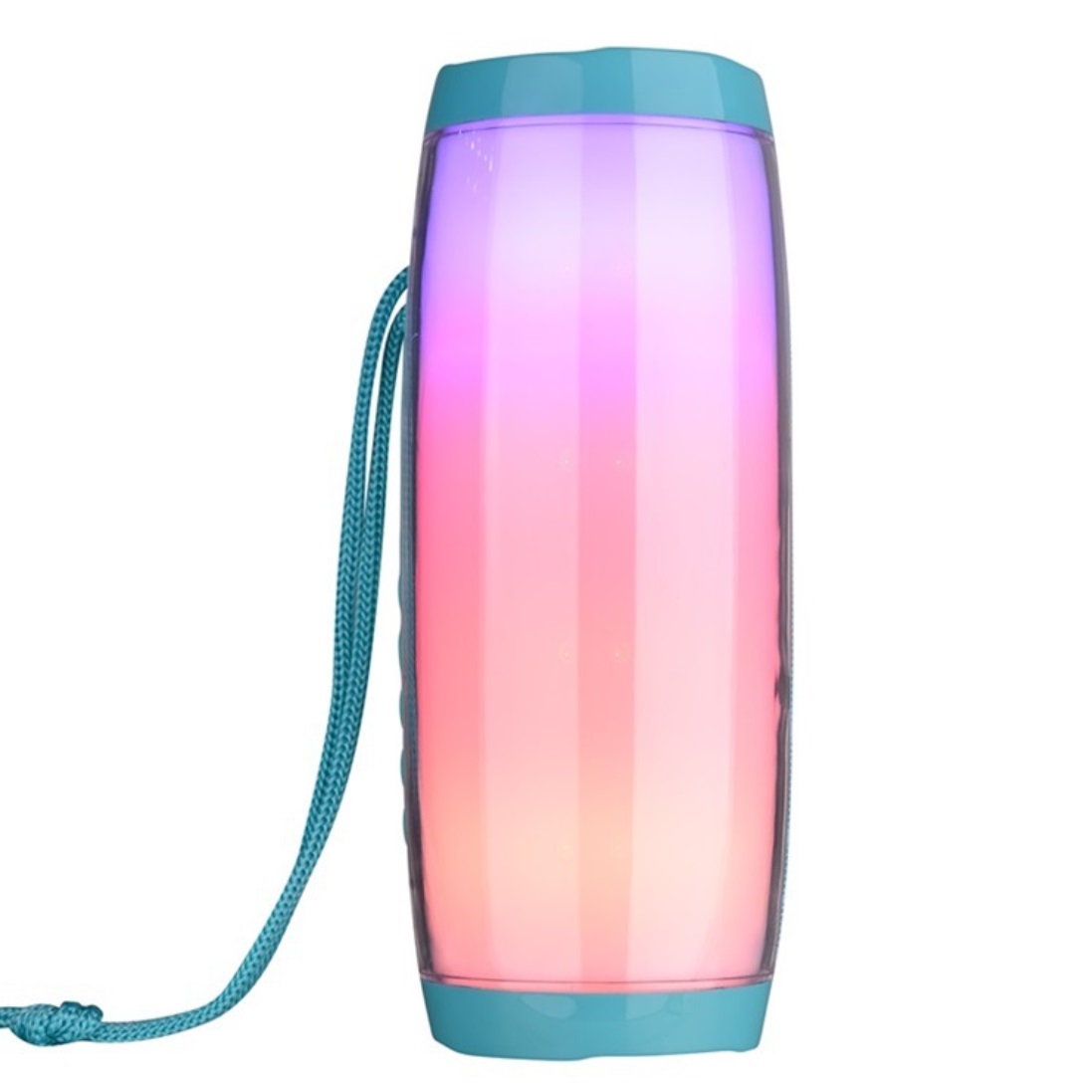 Portable Speaker Bluetooth Column Wireless Bluetooth Speaker Powerful High BoomBox Outdoor Bass HIFI TF FM Radio with LED Light green