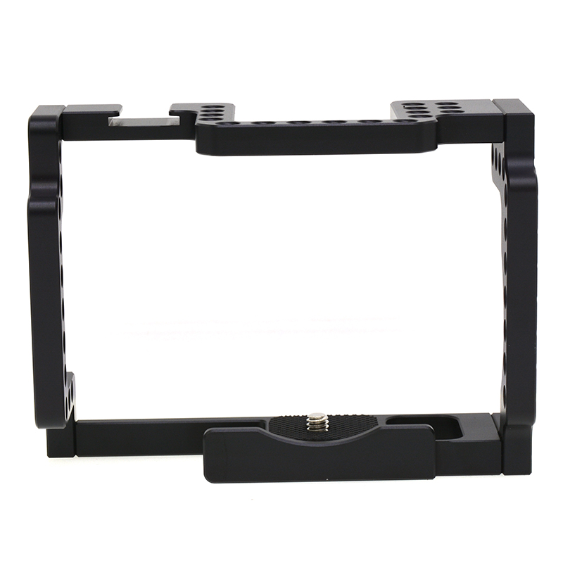 Pro Alloy Camera Cage DSLR Case Cold Shoe Mount Expansion Cover Quick-Release Plate black