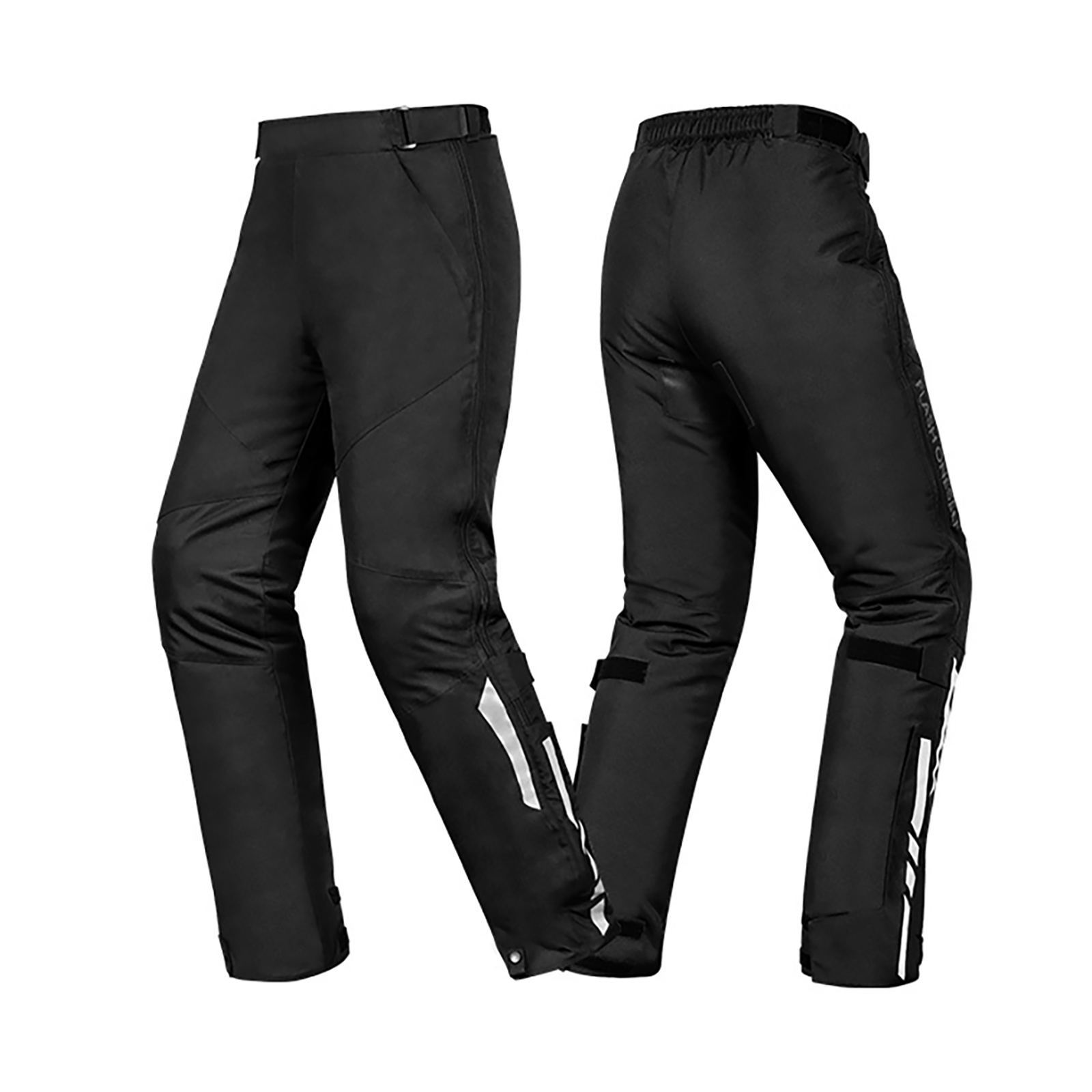 Detachable Winter Motorcycle Riding Pants CE 2 Armored Protection Reflective Dual Zipper Cold Weather Dirt Bike Overpants
