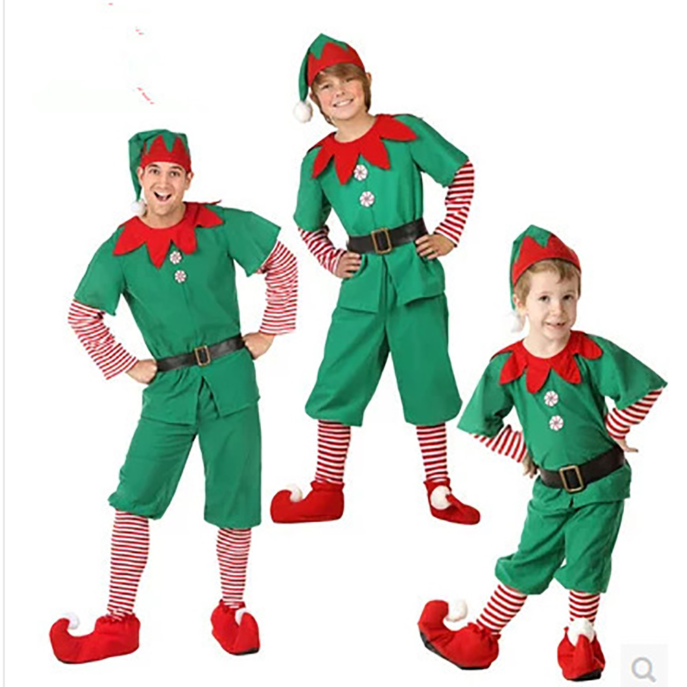 Elf Christmas Costume Halloween Cosplay Costume Children Performance Costume male_160cm