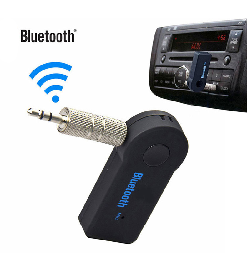 Car Aux Bluetooth-compatible  Audio  Receiver 3.5mm Wireless 5.0 Bluetooth-compatible Adapter Black