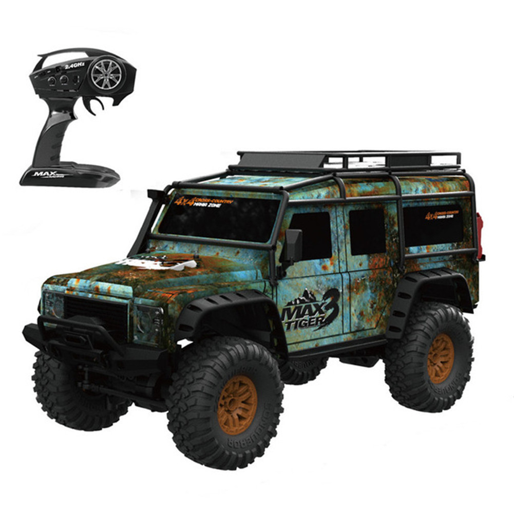 1/2 Battery HB ZP1001 1/10 2.4G 4WD Rc Rally Car Proportional Control Retro Vehicle LED Light RTR Model Outdoor Toys   green_Single battery