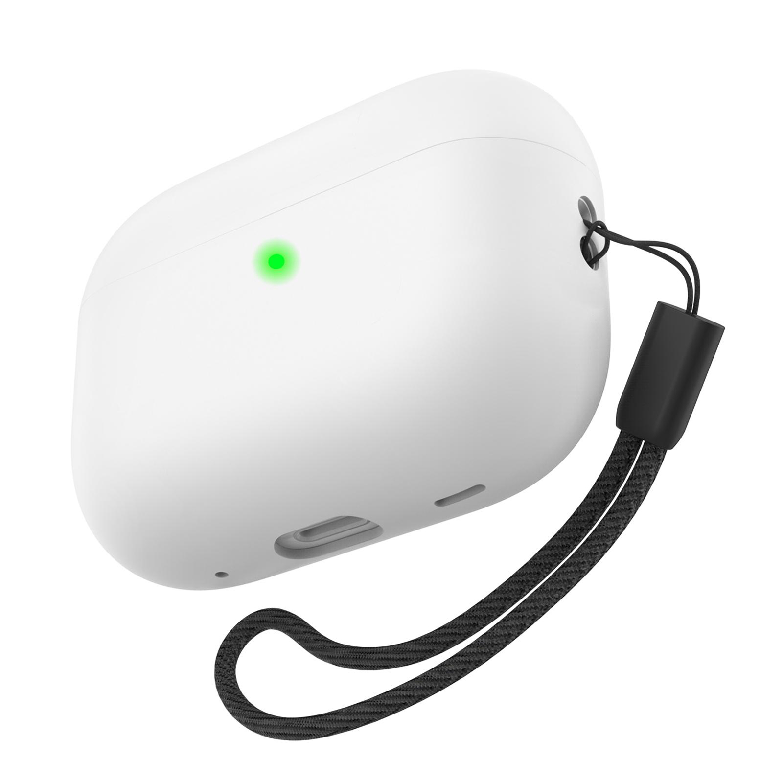 Silicone Protective Case 1.2mm Ultra-thin Split Cover With Lanyard Protector Compatible For Airpods Pro 2 White