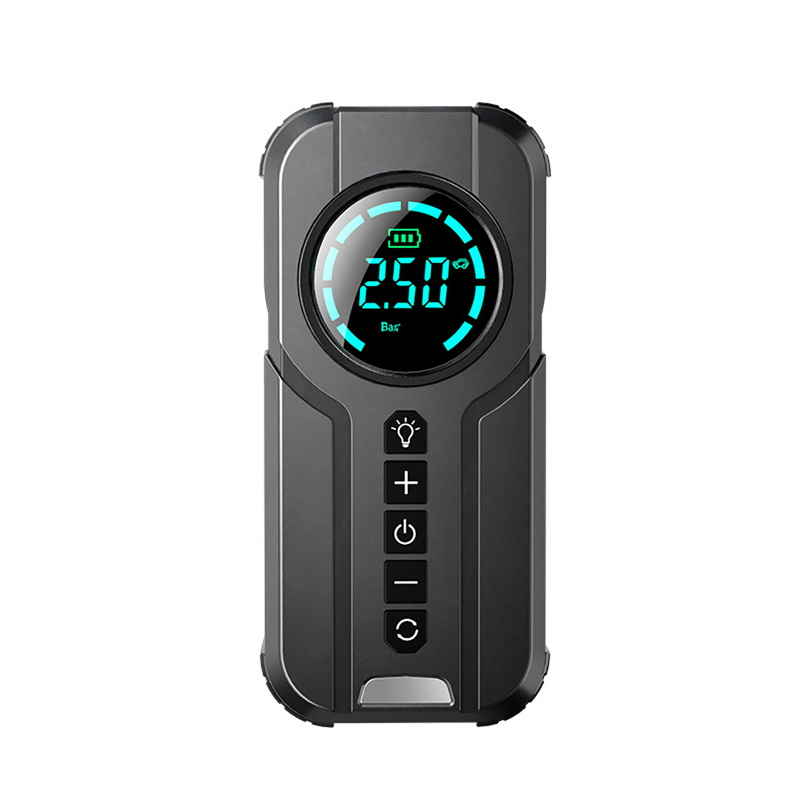DC12V Tire Inflator Portable Air Compressor, Electric Tire Pump With LCD Digital Pressure Gauge, LED Lighting, USB Charging Cable, For Car Ball Bike Tires YX1819 pump (English