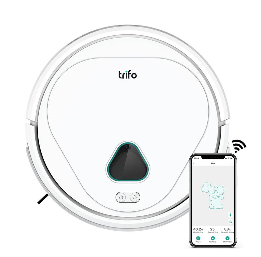 Wholesale Trifo Max E Comm Robot Vacuum Cleaner With Ai Powered Home Surveillance Video Recording Silver White U S Regulations From China