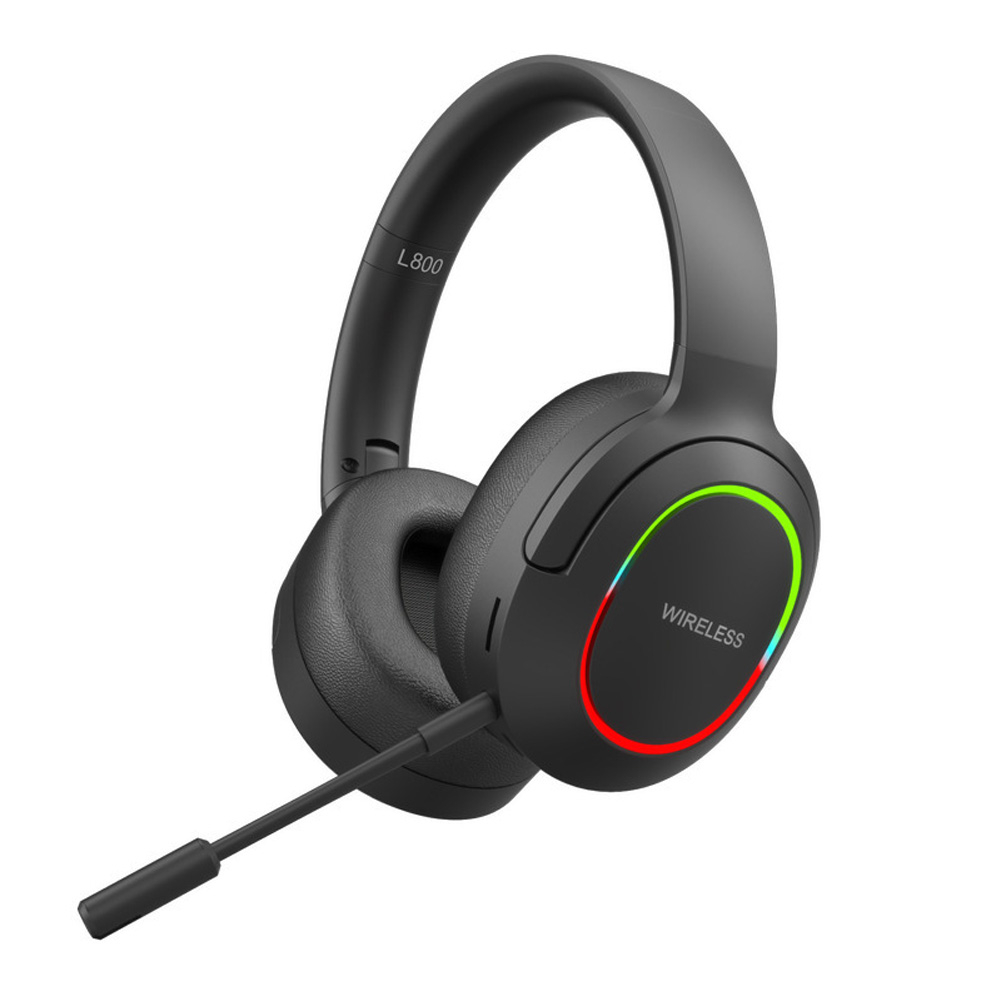 Bluetooth Head-mounted Headphones Hifi Sound Subwoofer Wireless Gaming Headset With Rgb Lighting black