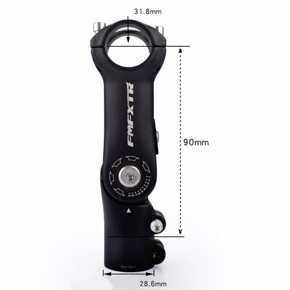 Mountain Bike Handlebar Booster Adjustable Pole Riser Stem Accessories black_28.6*31.8/90