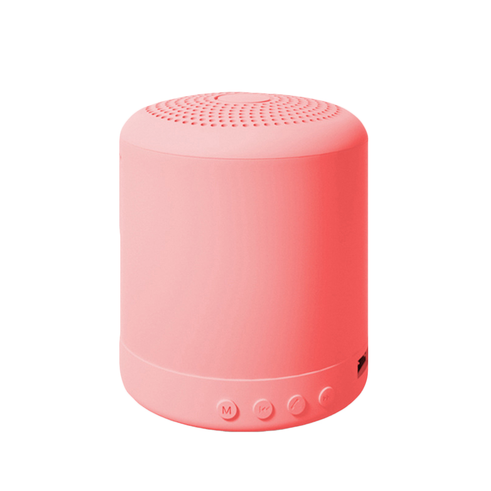 Portable Speaker Bluetooth Wireless Stereo Speakers Mini Column Bass Music Player 5W Speaker Box Bas Pink