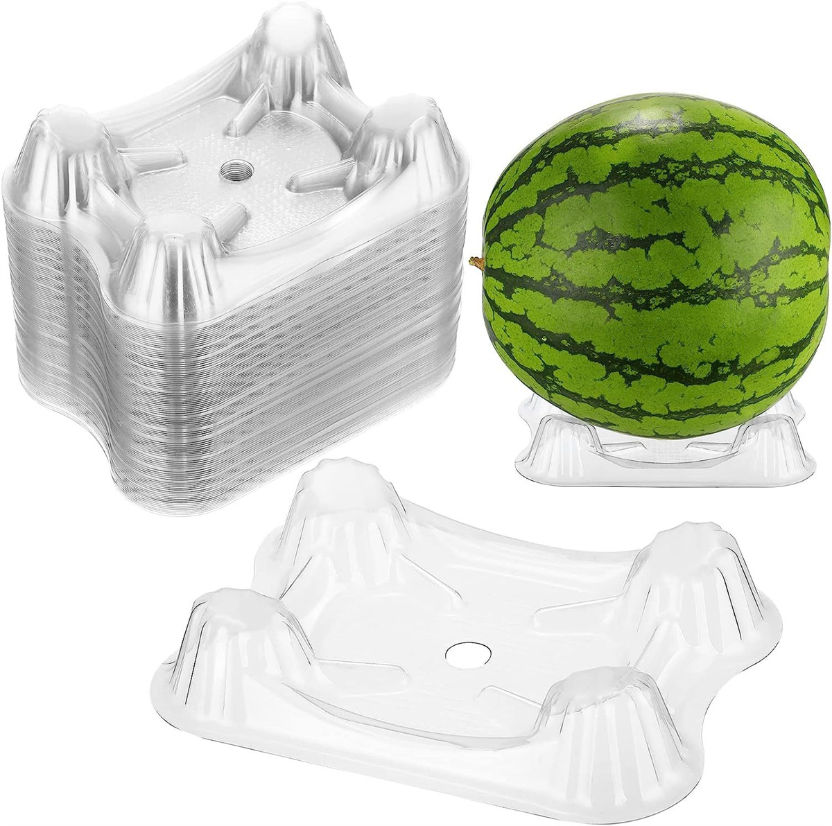 50 Pcs Melon Watermelon Cradles, Plastic Plants Garden Support Protectors For Watermelon Squash Pumpkin Vegetable Support Protective Stands 40lb 50pcs