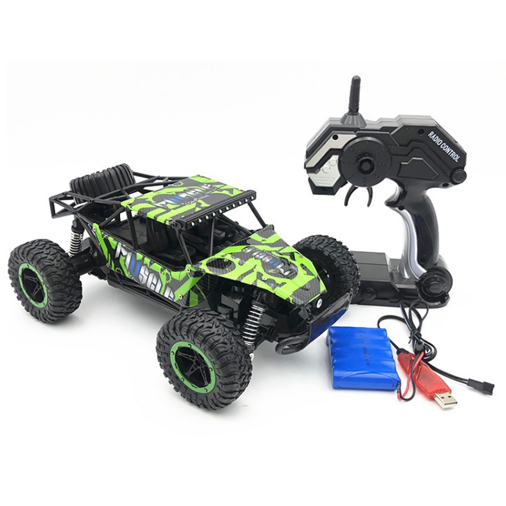 1/16 Off-road Vehicle 2.4G Remote Control High Speed Climbing Car Electric Toy Car for Kids green