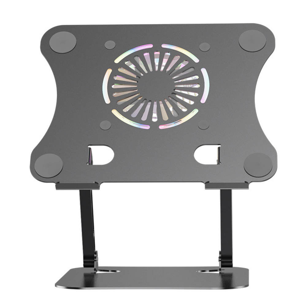 LS518 Laptop Stand Adjustable Folding Computer Stand Aluminum Alloy Computer Riser For Laptop Notebook Tablet More grey