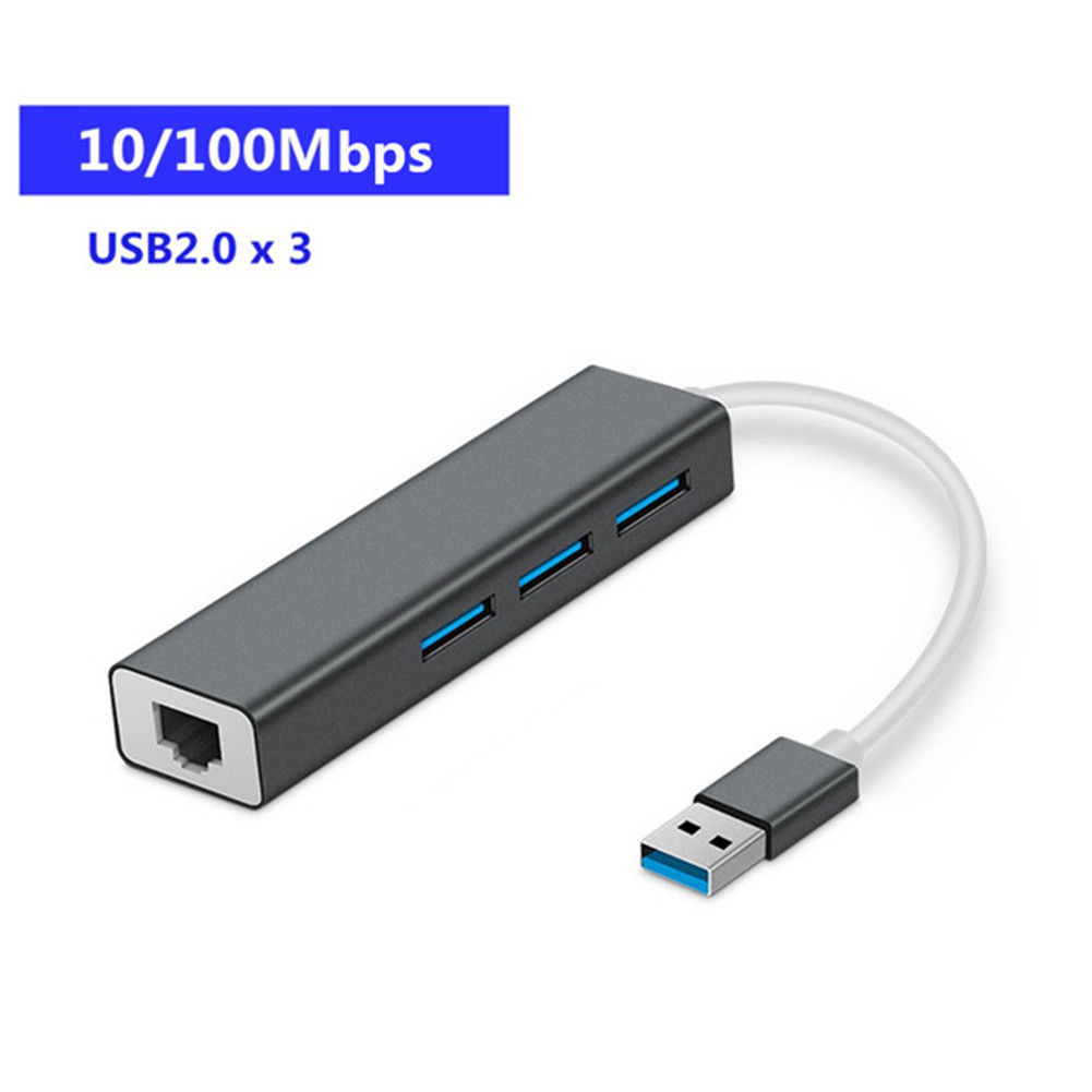 USB 3.0 HUB Multi Ports USB Type C Expansion Dock with RJ45 Adapter 4 Ports USB HUB