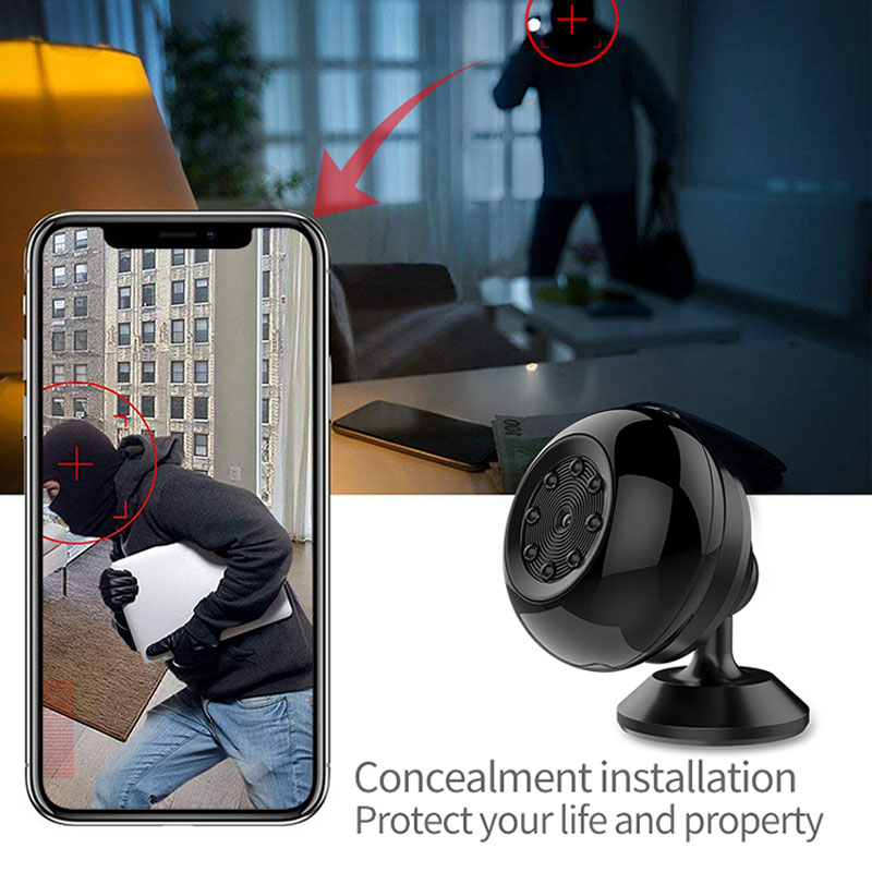 Portable Magnetic HD 1080P Super Mini Camera Video Recorder with Motion Detection and Night Vision black