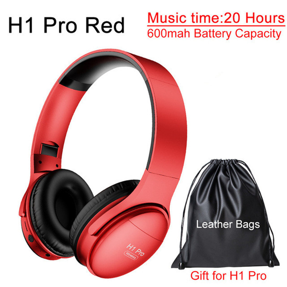 H1 Pro Bluetooth Wireless Headset HIFI Stereo Noise Reduction Gaming Earphone with Microphone H1 pro red